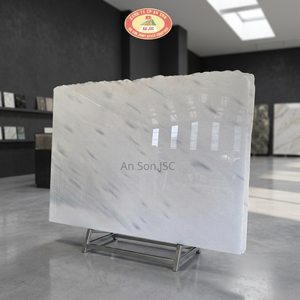 Dalles de travertin blanc poli Son Code W10 Vietnam, design graphique moderne de luxe, étanches, pour villas et appartements (plus de 5 ans) - Product Image 3