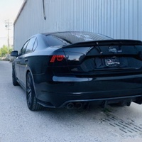 Diffuseur de pare-chocs arrière en fibre de carbone véritable pour Volkswagen Passat B7 2011-2015, lèvre de spoiler arrière, séparateur de pare-chocs arrière, fabrication sur mesure