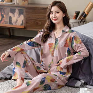 Pyjama pour femmes imprimé floral, ensemble de pyjama 100% coton pour femmes - Product Image 3