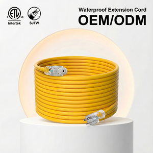 लिंशेंग हमसे एटल प्रमाणित 25ft वॉटरप्रूफ एक्सटेंशन केबल 3-प्रांग 12 ए पावर कॉर्ड प्रकाश के साथ भारी शुल्क एक्सटेंशन कोर - Product Image 1