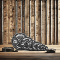Ensemble de plaques de poids en fonte pour fitness, 50 mm, norme LBS, plaques bumper pour haltères de gym et musculation