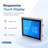 Computadora Industrial con Panel Táctil Integrado de 12.1 Pulgadas, Doble LAN, COM, USB, HD, Compatible con Windows y Linux, HMI, OEM, ODM, Personalizable