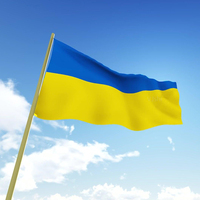 Drapeau national ukrainien bleu et jaune en polyester imprimé grand format 3x5 pieds, fabriqué en usine, drapeau mural, drapeaux 3x5 pieds