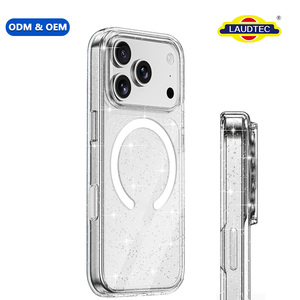 Coque de téléphone magnétique scintillante pour iPhone 17 18 Pro Max – Étui transparent magnétique fin en TPU protecteur - Product Image 1
