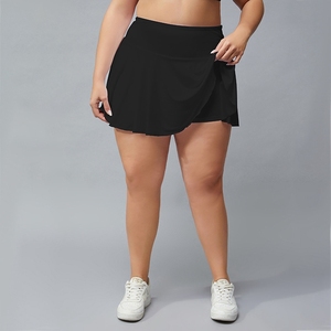 Rok Lipit Wanita Ukuran Besar Pinggang Tinggi, Penjualan Langsung Pabrik, Bahan Cool Dry, Ukuran XL-4XL, Cocok untuk Latihan Tenis, Tersedia dalam Stok - Product Image 4