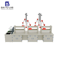 Îlot de travail de laboratoire PP pour tests de volatilisation de solvants organiques avec bras d'extraction de fumée ISO9001 Baitu lab