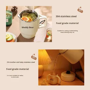 Mini Gấp Ấm Đun Nước Điện 304 Thép Không Gỉ 316 Hộ Gia Đình Cách Điện Máy Nước Nóng Cắm Trong Du Lịch Thiết Bị - Product Image 2