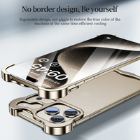 Coque Téléphone Anti-Chute de Luxe en Métal avec Protecteur d'Objectif et Renforts d'Angle pour iPhone 17 Pro Max et 17 Air, Antichoc et Durable