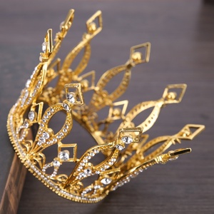 All'ingrosso accessori per capelli da sposa corona da <span class=keywords><strong>principessa</strong></span> con strass rotondi - Product Image 2