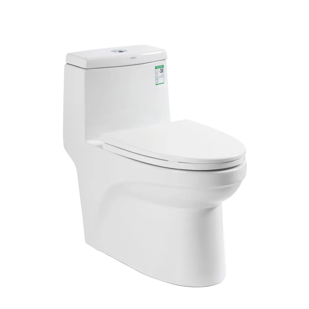 HEGII 2024 çin beyaz sanitaryware çift floş sifonik banyo tek parça inodoro su dolap seramik wc tuvalet kase