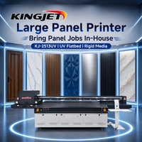 Impresora Digital de Cama Plana Kingjet 2513 con 4-9 Cabezales de Impresión CMYKW y Barniz, Impresora UV Automática para Acrílico, Madera, Vidrio, Metal y PVC