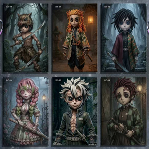 แผ่นภาพตกแต่งผนังลายอนิเมะ DL Demon Slayer x Identity V ลายคิเมทสึ โนะ ไยบะ ภาพวาดลายเส้นสไตล์มังงะญี่ปุ่น ของขวัญ 1 ชิ้น - Product Image 6