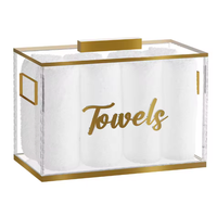 Support à serviettes en acrylique Judaica Shabbat Shabbos, boîte en Lucite pour table, maison, cuisine, coiffeuse, comptoir (sans serviette, uniquement la boîte)