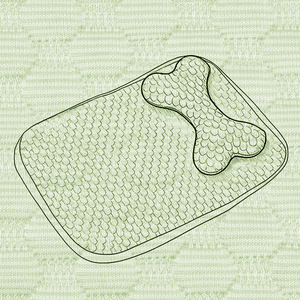 Cooling <b>Pet</b> Mat Rectangle Fabric Cat Bed Pad With <b>Pillow</b> S45x35 M55x40 L65x50 XL80x60 - Product Image 4