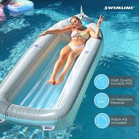 Lit flottant gonflable en PVC pour piscine, chaise longue pour adulte et canot de yacht, transat gonflable double capacité pour bronzage