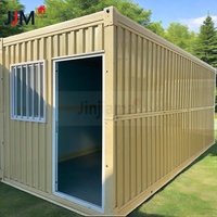 JJM Maison Conteneur Modulaire de Luxe Préfabriquée Pliable et Mobile 20 pieds 40 pieds, Maison Conteneur Pliante en Kit Plat