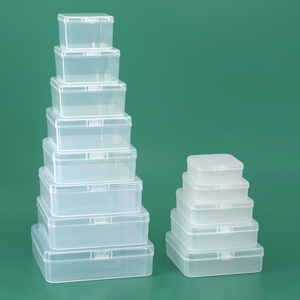 Boîte de rangement carrée en plastique durable SUNSHING avec couvercles, empilable, pour bijoux, perles, artisanat DIY - Product Image 1