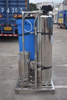 Machine de traitement d'eau potable en acier inoxydable 1000 litres par heure, usine de purification RO, cuve sous pression PLC, certifiée CE