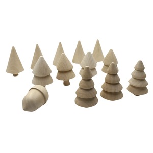 Accessori in <span class=keywords><strong>legno</strong></span> dipinti fai da te per bambini, a forma di <span class=keywords><strong>albero</strong></span> e ghianda, stile rustico, decorazioni natalizie e festive, per graffiti - Product Image 4