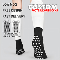 Chaussettes de football tricotées personnalisées, antidérapantes, à compression, avec détail de revers, respirantes, séchage rapide, professionnelles, pour jeunes