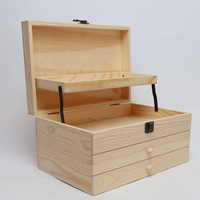 Boîte à bijoux en bois poli - Décoration d'intérieur - Boîte cadeau - Artisanat