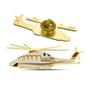 Wholesale China No Minimum Manufacture Custom Airplane Shape Badge And Lapel Enamel Pins With Unique Design