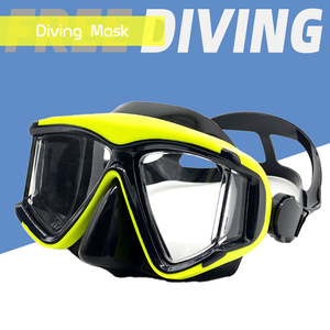Masque de plongée encadré à deux fenêtres, verre trempé de 4,0 mm, anti-buée, silicone, pour sports nautiques universels - Product Image 4
