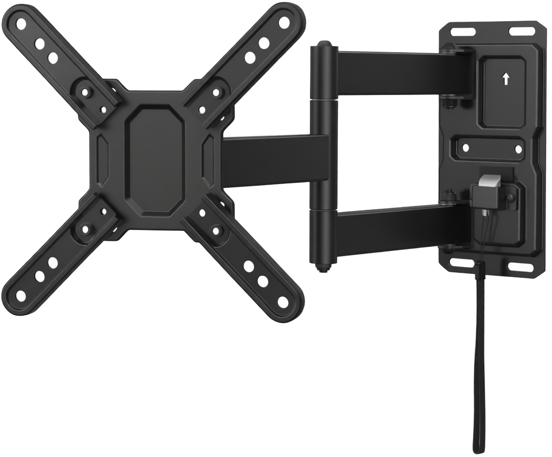 Perlegear Lockable Full Motion RV <strong>TV</strong> Mount 32-55 <strong>Inch</strong> 44 Lbs Metal <strong>15</strong> Tilt Swivel Pull Cord Lock <strong>for</strong> Camper/Motorhome VESA