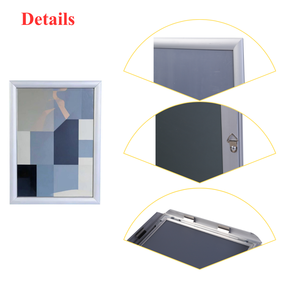Cadre en aluminium de 25 mm avec support en PE et couverture en PVC anti-reflet pour signalétique professionnelle dans les centres commerciaux - Product Image 3