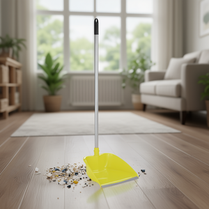 Paletta con manico lungo in plastica gialla per la pulizia dei detriti del pavimento - Product Image 3