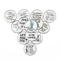 Ensemble de marqueurs de golf thématiques innovants, marqueurs d'accessoires de golf en émail coloré, marqueurs de putting de golf durables