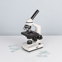 MK-104 Inclined Monocular Biological Microscope 4X 10X 40X 100X Objectives for School Lab Education