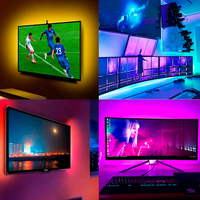 Kit de Luces LED 5050 de 5V, Caja de Batería Infrarroja de 24 Teclas, IP65 Impermeable, Se Puede Usar Como Luz de Fondo para TV, Luz Ambiental RGB de Colores, OEM