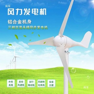 Générateur éolien 1000W, système hybride éolien-solaire domestique, 220V 24V - Product Image 1