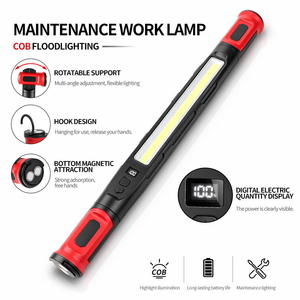 Folding Magnetic Hook COB <b>Work</b> <b>LED</b> <b>Light</b> 2400mAh <b>Rechargeable</b> Underhood Workshop Car Repair <b>Light</b> USB Powered - Product Image 3