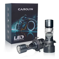 Faro LED H4 Súper Brillante de Corte Plano, Mini Proyector Bi-LED RHD LHD, Lente Bi-LED, 90W, Focos LED para Auto y Moto