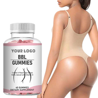 Maca Plus BBL Gummies : Complément de beauté pour le rehaussement et l'agrandissement des fessiers, suppléments vitaminés et à base de plantes sous forme de bonbons gélifiés, complément de santé
