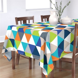 Custom Tablecloth Cotton or <strong>Polyester</strong> Water Repellent Waterproof <strong>Rectangular</strong> Dining Cover - Product Image 3