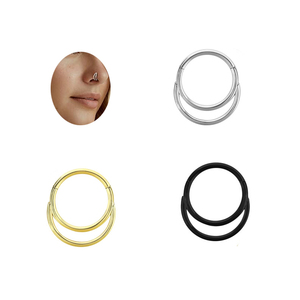 <span class=keywords><strong>Piercing</strong></span> de <span class=keywords><strong>Nariz</strong></span> de Acero Quirúrgico con Diseño Nuevo 2026, Aro de <span class=keywords><strong>Nariz</strong></span> <span class=keywords><strong>Doble</strong></span> para Septum, Joyería de Moda para Mujeres y Hombres - Product Image 2