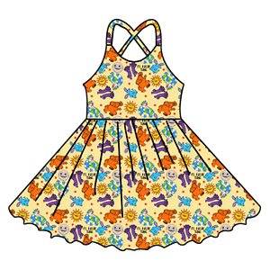Ultimi Modelli Primavera 2026: Abiti per Bambine Senza Maniche con Schiena Incrociata, Lunghezza al Ginocchio, Design Personalizzato - Product Image 4