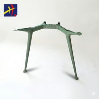 Cadre de table en aluminium à trois pieds réglable, design européen moderne, base évasée chromée, quincaillerie pour hôtel, salle à manger, poste de travail