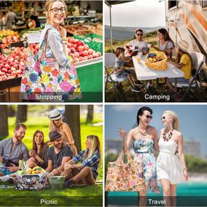 Bolsas de Compras Plegables Reutilizables de RPET al por Mayor de Fábrica, Impresión de Logotipo Personalizado en Nailon y Poliéster para Compras - Product Image 6