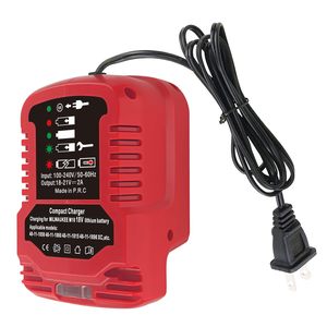 Cargador de Batería de Repuesto para Batería de Litio Milwaukee M18 de 18 V, Cargador Compacto Rápido Mini de 2 A para 48-11-1850 1860 1815 1890 XC - Product Image 1
