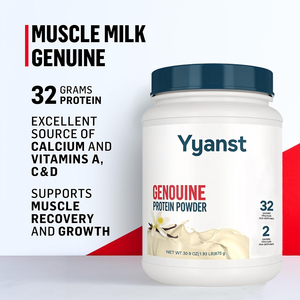 Poudre de protéines de vanille authentique, 32 g de protéines par portion, favorise la maintenance musculaire et la récupération sportive - Product Image 2