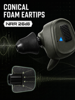 Écouteurs de tir professionnels NRR 26dB, protection auditive certifiée, écouteurs tactiques Bluetooth TWS pour le tir sur cible et la chasse