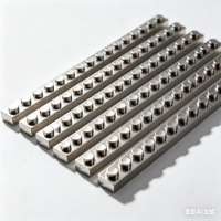 Briques de construction en aluminium usinées CNC, blocs durables en acier inoxydable pour les fans de LEGO