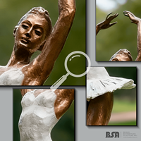 Statue extérieure de danseuse en métal bronze personnalisée Sculpture en laiton fabriquée à la main en coulée de style ballet