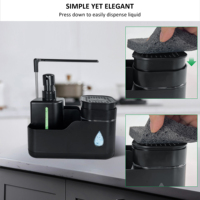 Boîte à savon liquide amovible multifonctionnelle brevetée 2025 Nouvelle apparence Fournitures de bain et de toilette en plastique