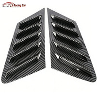 2 pièces, persiennes de fenêtre latérale arrière en ABS noir brillant et aspect fibre de carbone pour BYD E2, volet de fenêtre arrière, pièces de décoration extérieure automobile
