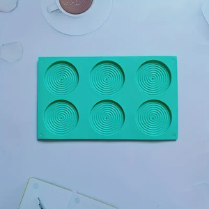 Moule en silicone en forme de spirale à 6 trous, moules à gâteaux 3D, mousses pour glaces, chocolat, pâtisserie, ustensiles de cuisson, dessert, art culinaire - Product Image 1